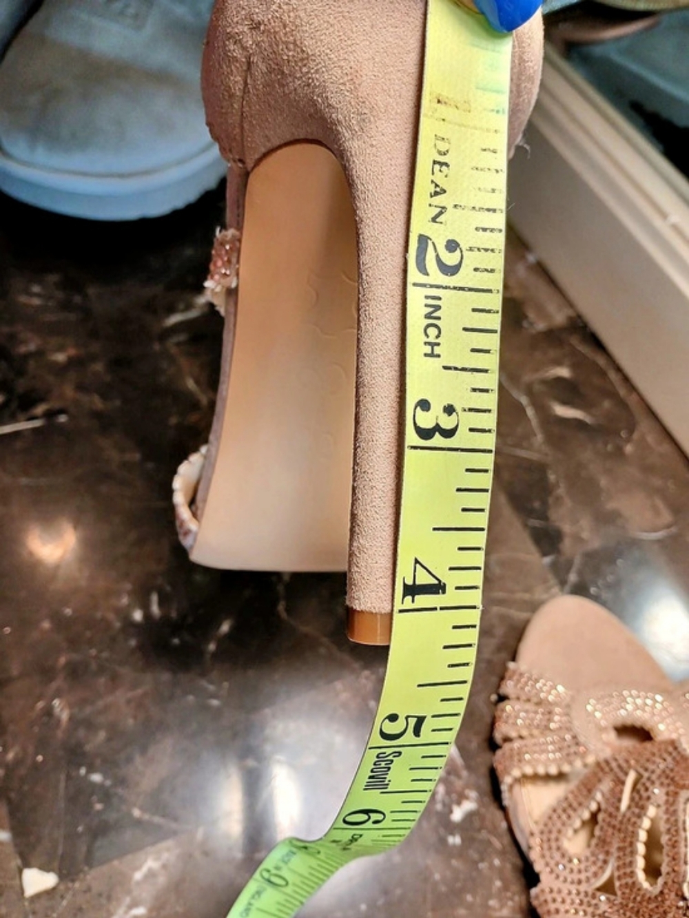Jessica Simpson Embellished High Heel Sandals in Pink & Silver - Picture 12 of 15